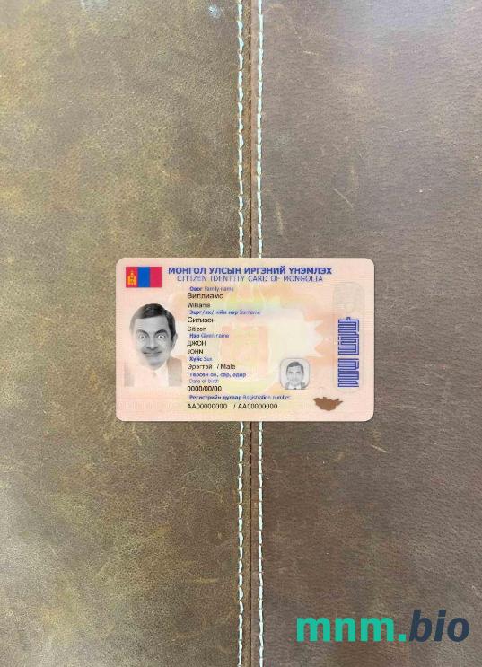 Mongolia ID fotowygląd skan i fotorealistyczny snapshot, 2 w 1